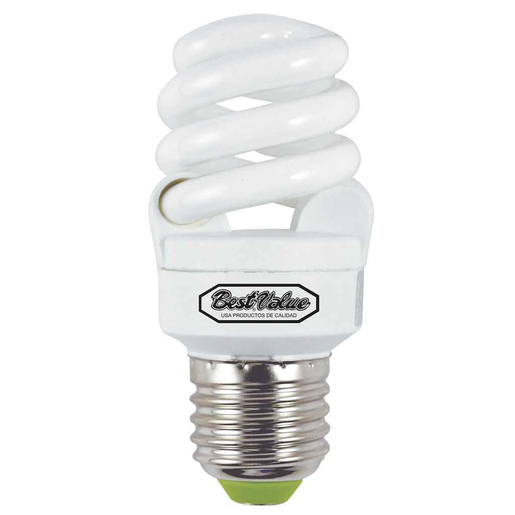 [E33019] Ahorrador Espiral 9w Dl E-27. Blanco.