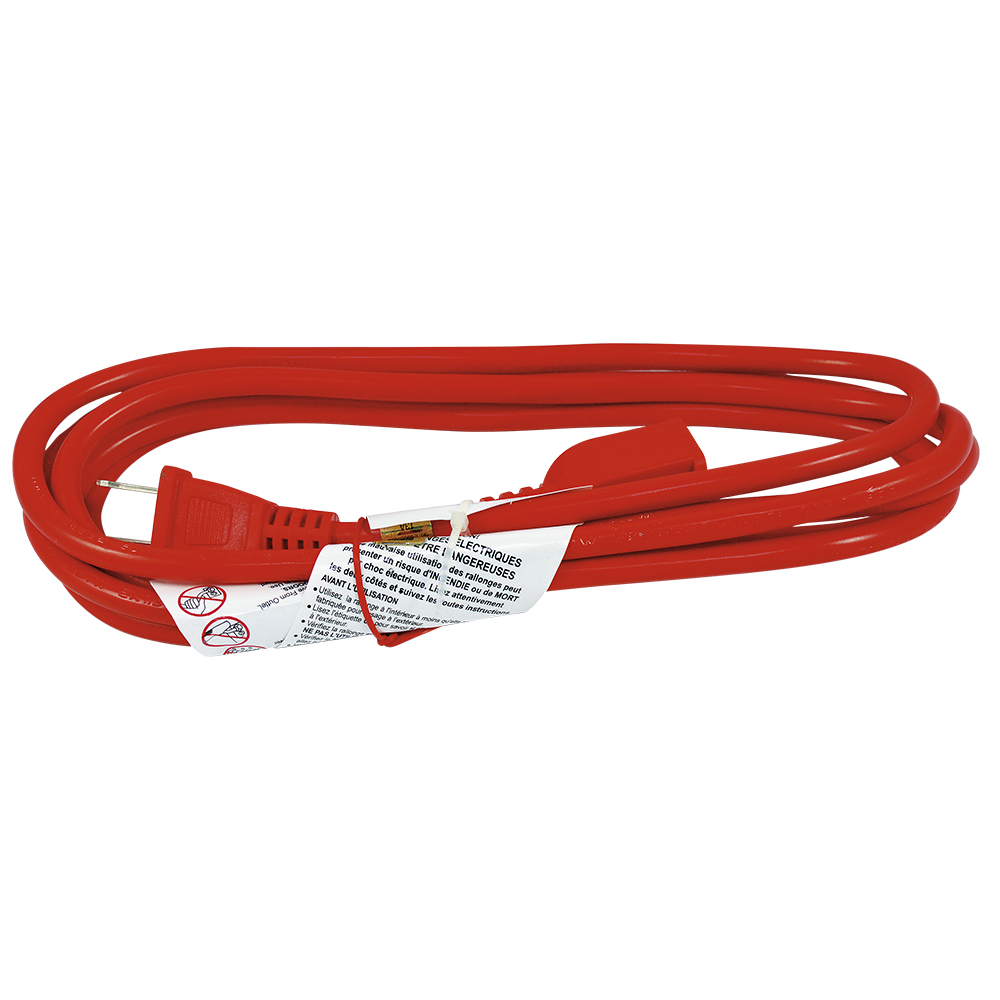 [E33180] Extension Electrica Ul Roja 2c C16 9'. Rojo. Multipropósito