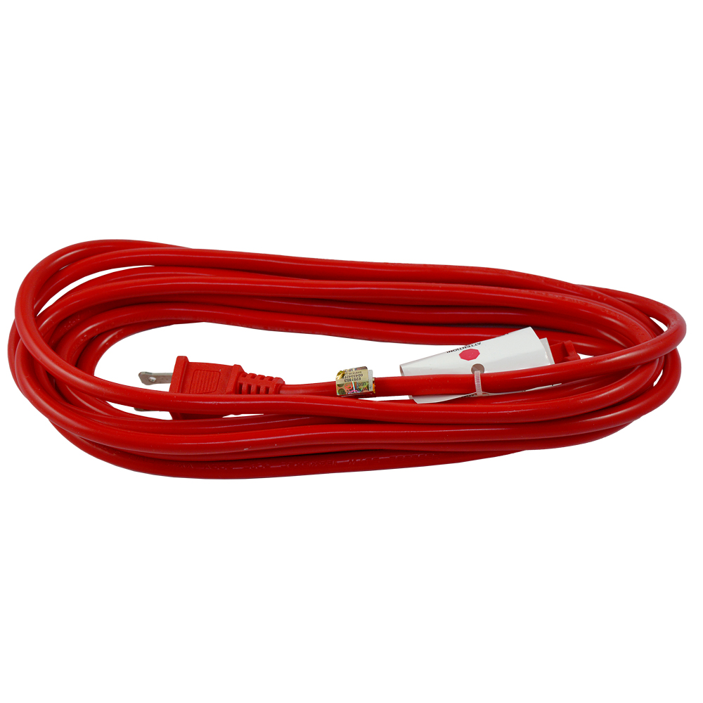 [E33182] Extension Electrica Ul Roja 2c C16 15'. Color Rojo. Multipropósito