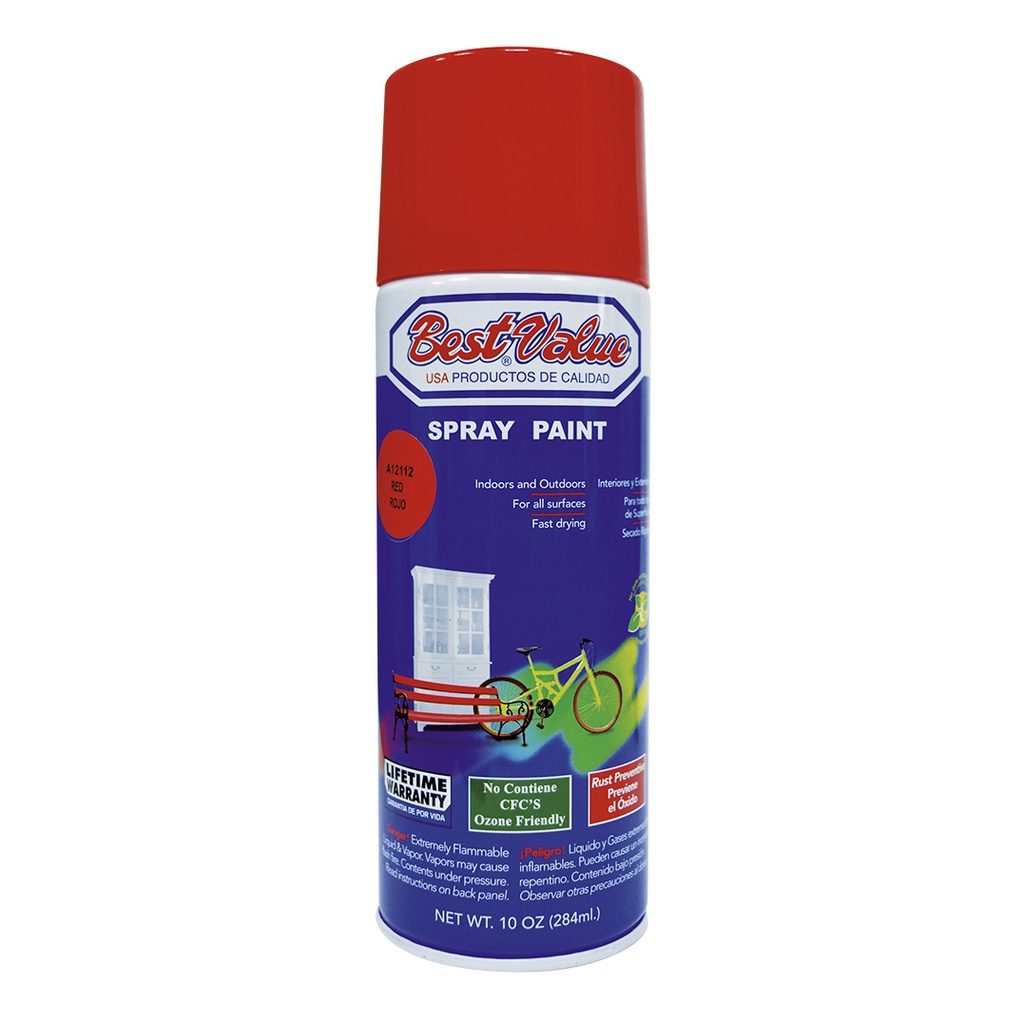 [A12112] Pintura Spray Rojo. 10 Oz. (en Spray)