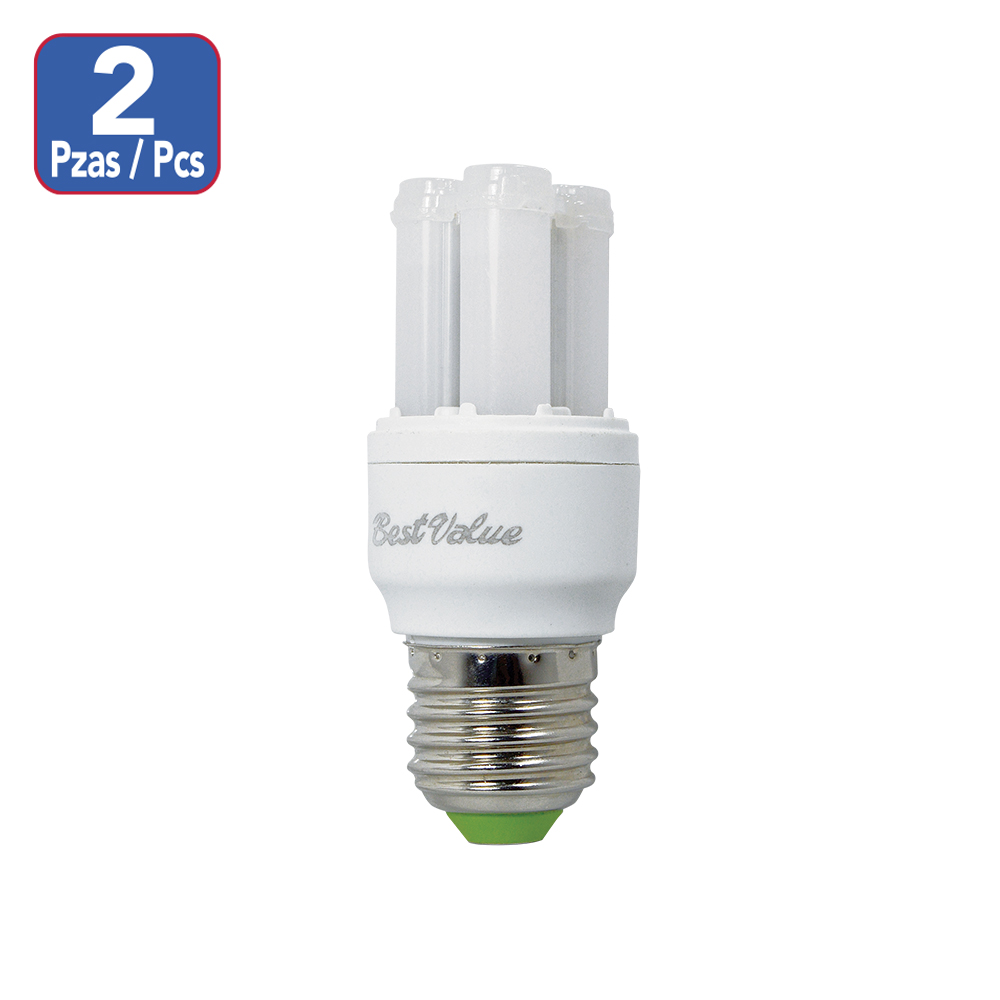 [E33390D] Led Mini 5w 6400k 400l 2-pack E27. Blanco.