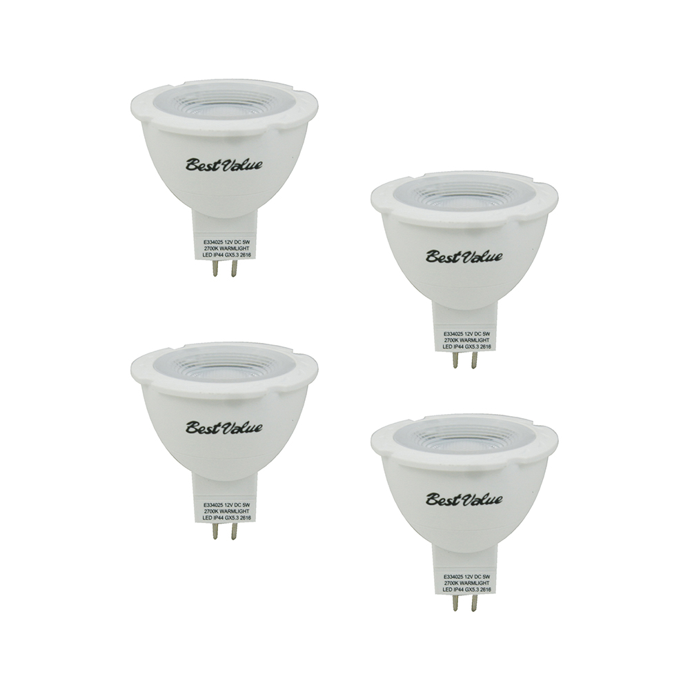 [E334025C] Lamp Spot Led 5w 2700k Gx5. 3 4-pack. Amarillo. (amarillo)