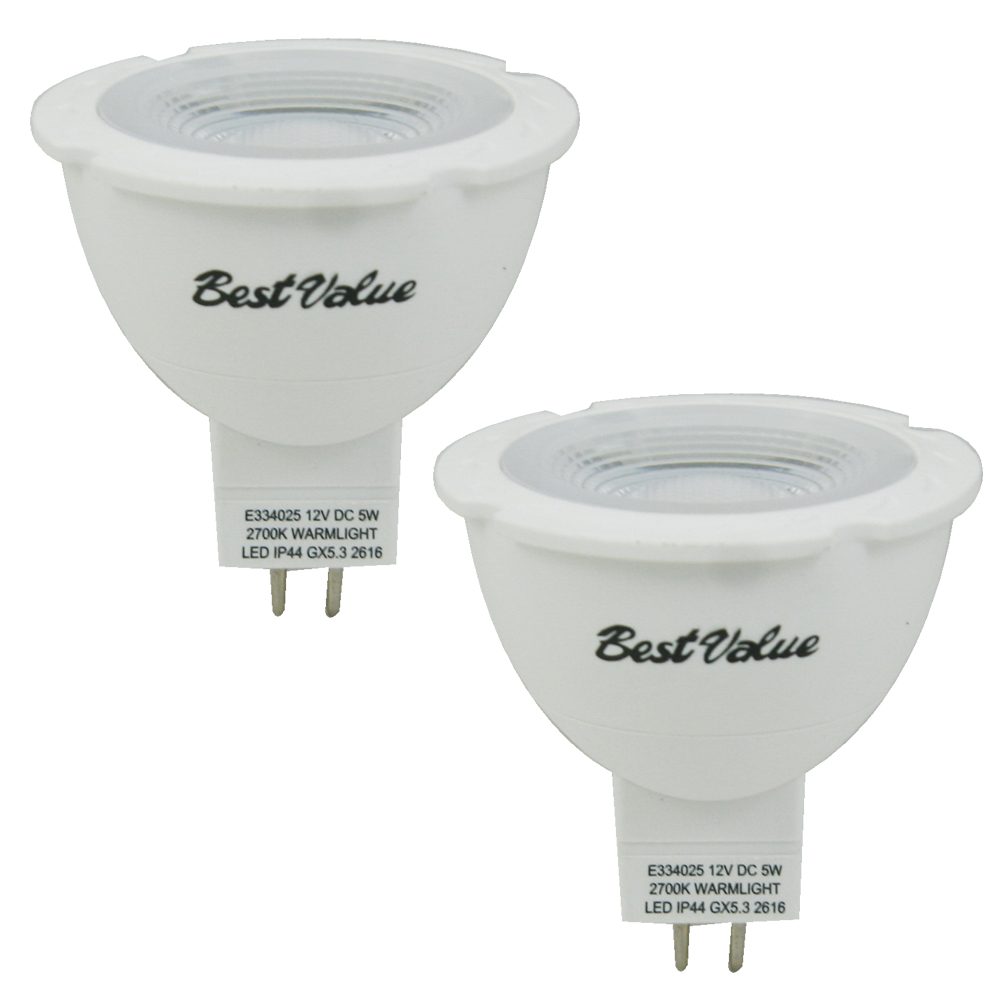[E334025D] Lamp Spot Led 5w 2700k Gx5. 3 2-pack 12v. Amarillo. (amarillo)