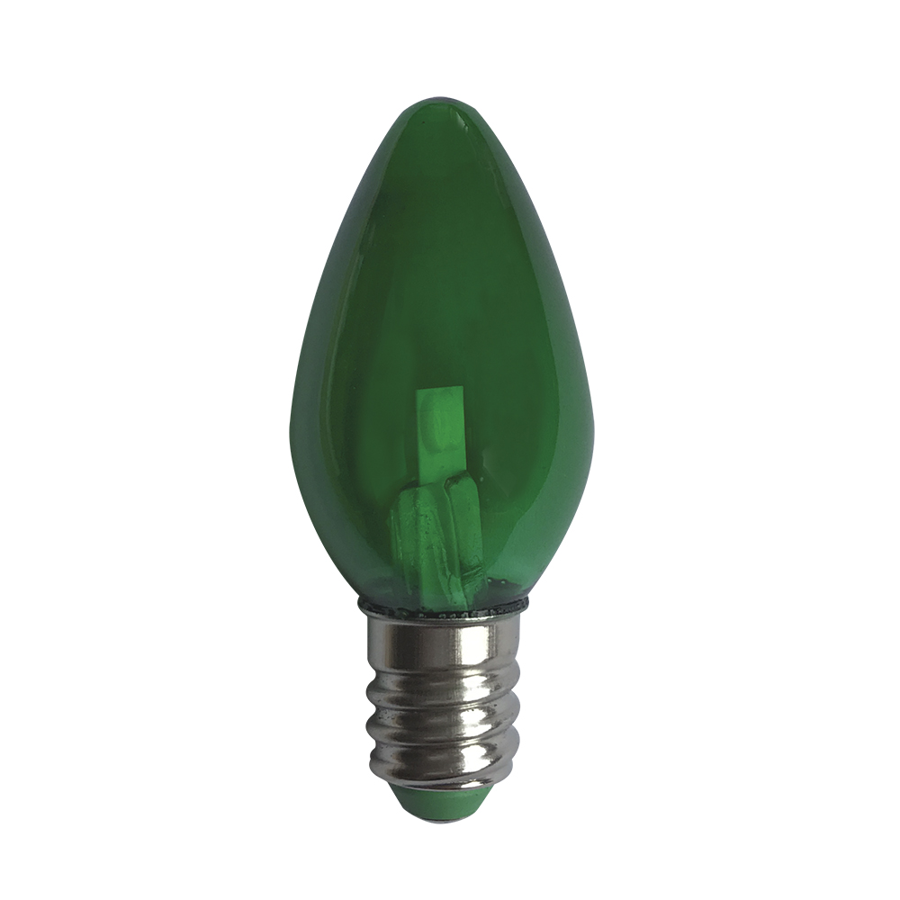 [E33412G] Led Decorativo C7 0. 5w E12 Verde.