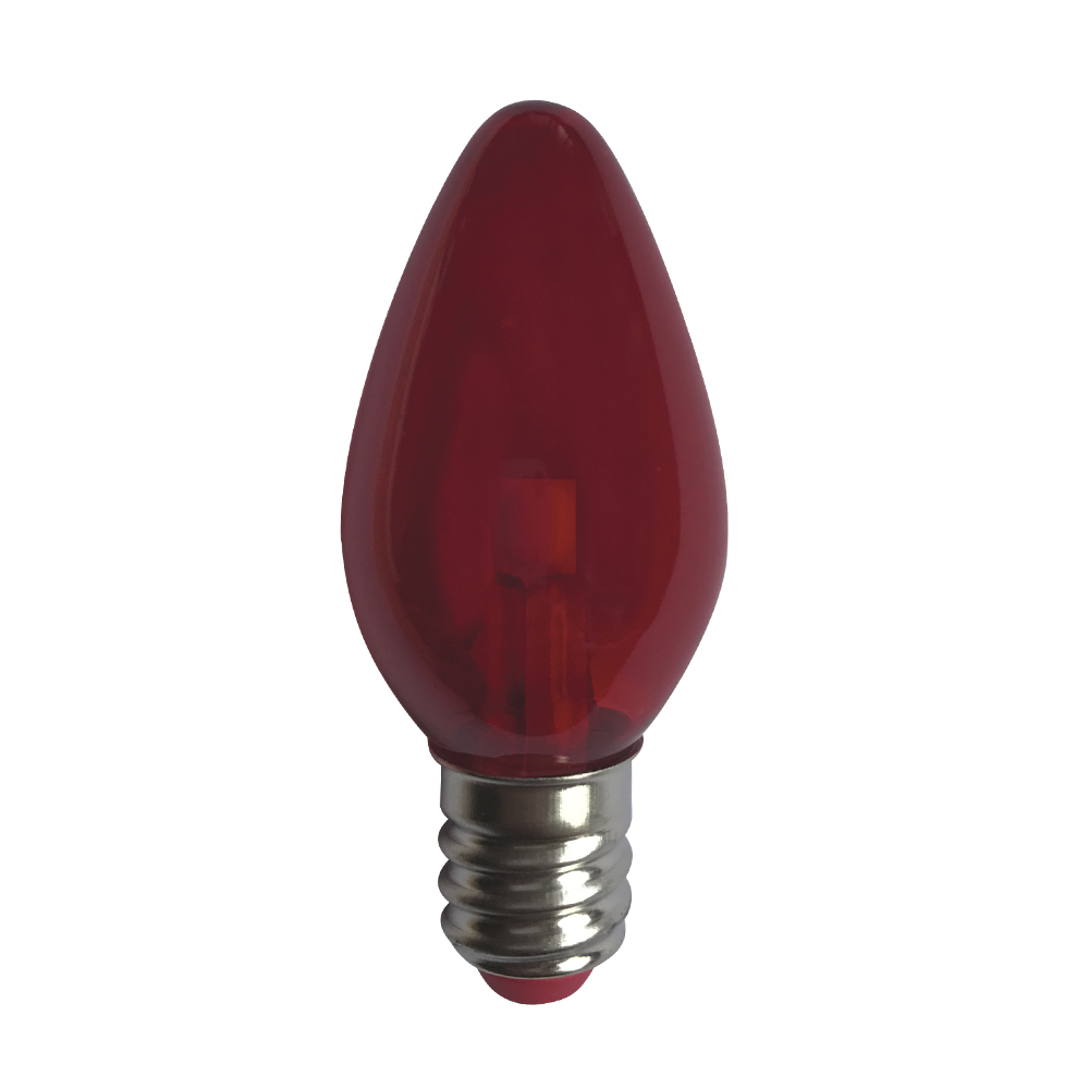 [E33412R] Led Decorativo C7 0. 5w E12 Rojo.