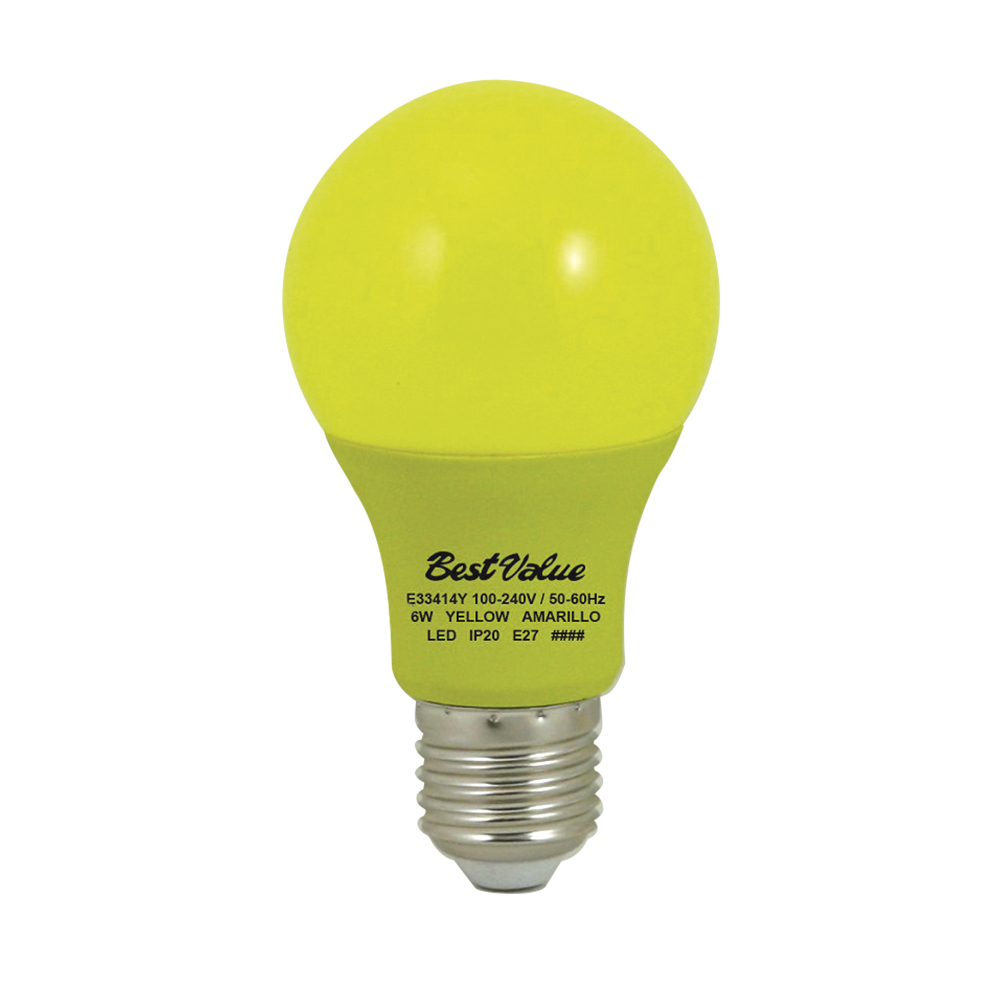 [E33414Y] Led 6w E27 100-240v Amarillo.