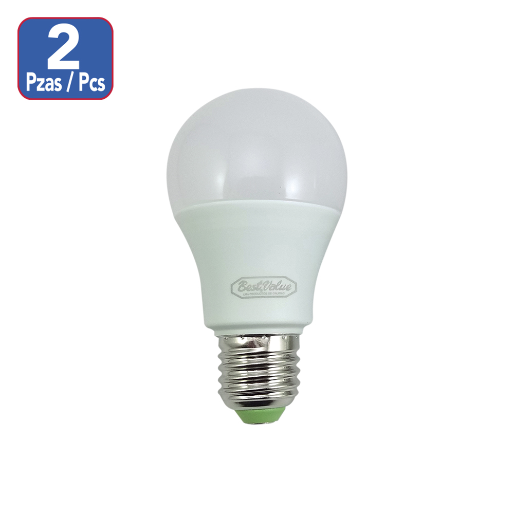 [E33416D] Led 10w 6400k E27 2-pack. Blanco.