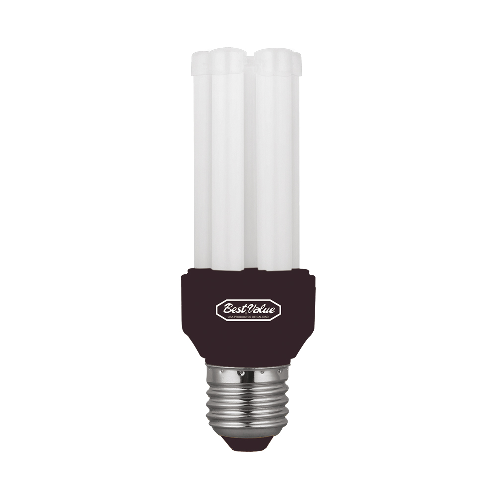 [E33426] Lampara Led Luz Negra Uv 12w E27. Negro.