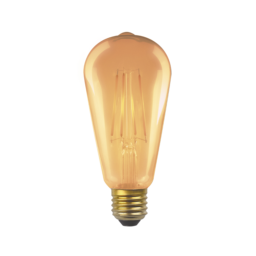 [E33482] Led Vintage St64 E27 7. 5w 2700k. Ambar. (st64)
