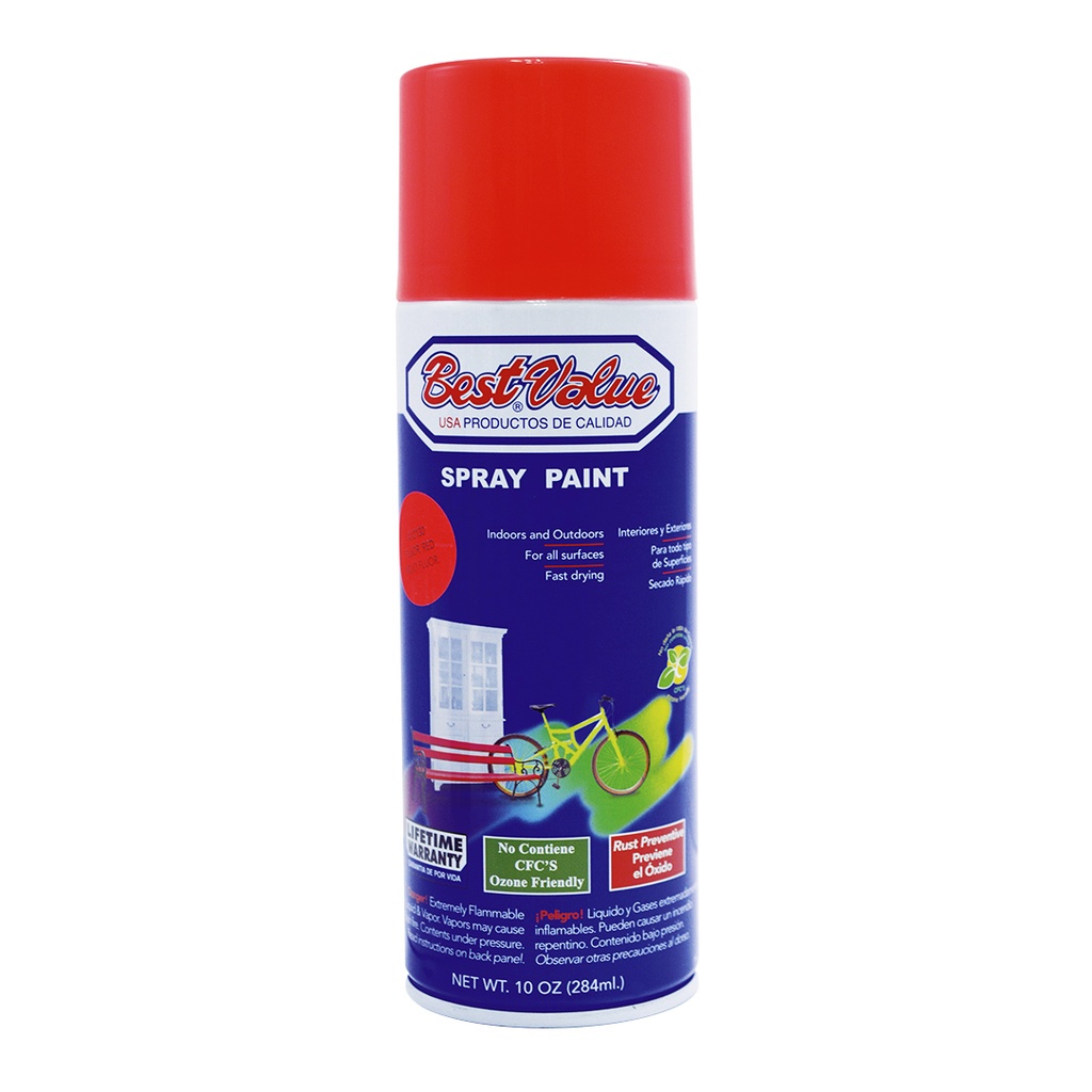 [A12130] Pintura Spray Florecente Rojo. 10 Oz. (en Spray)