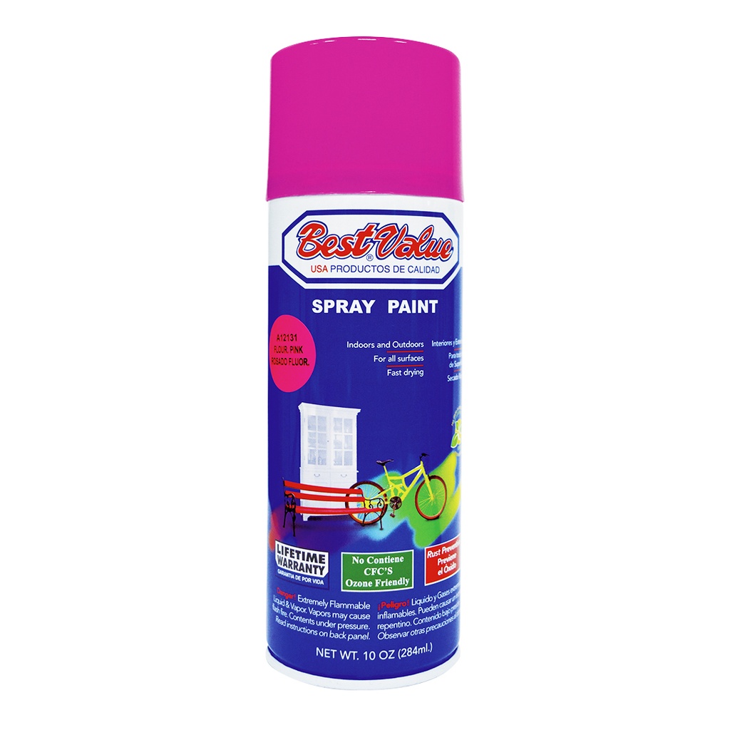 [A12131] Pintura Spray Florecente Rosado. 10 Oz. (en Spray)