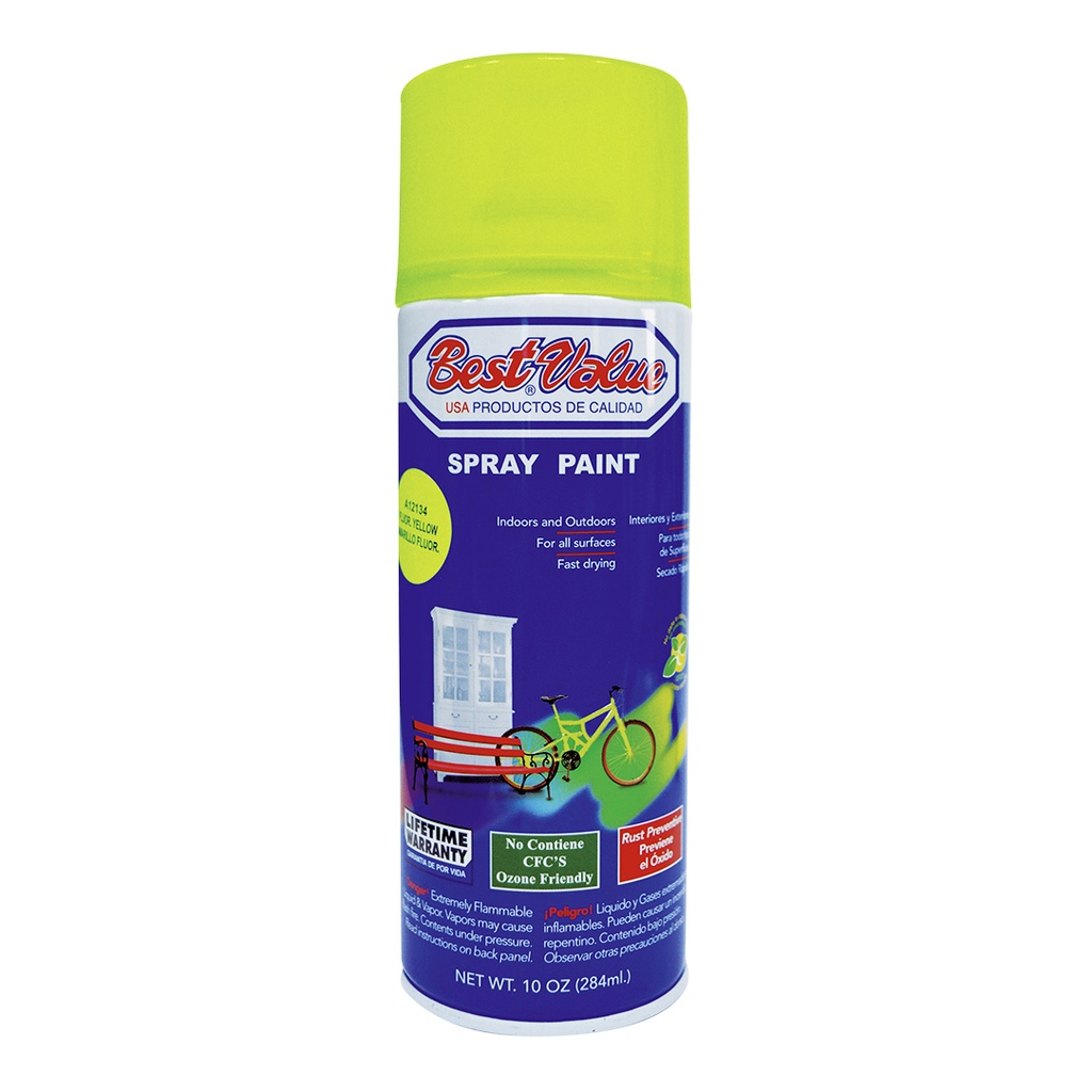 [A12134] Pintura Spray Florecente Amarillo. 10 Oz. (en Spray)