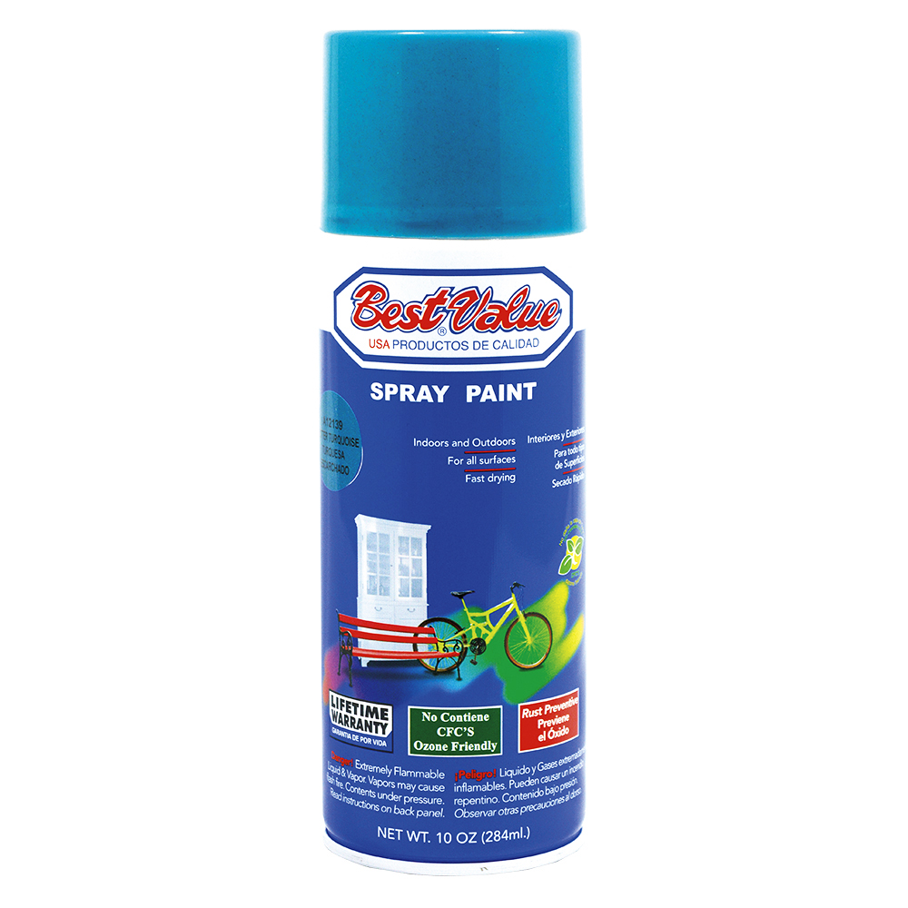 [A12139] Pintura Spray Turquesa Escarchado. Turquesa. 10 Oz. (en Spray)