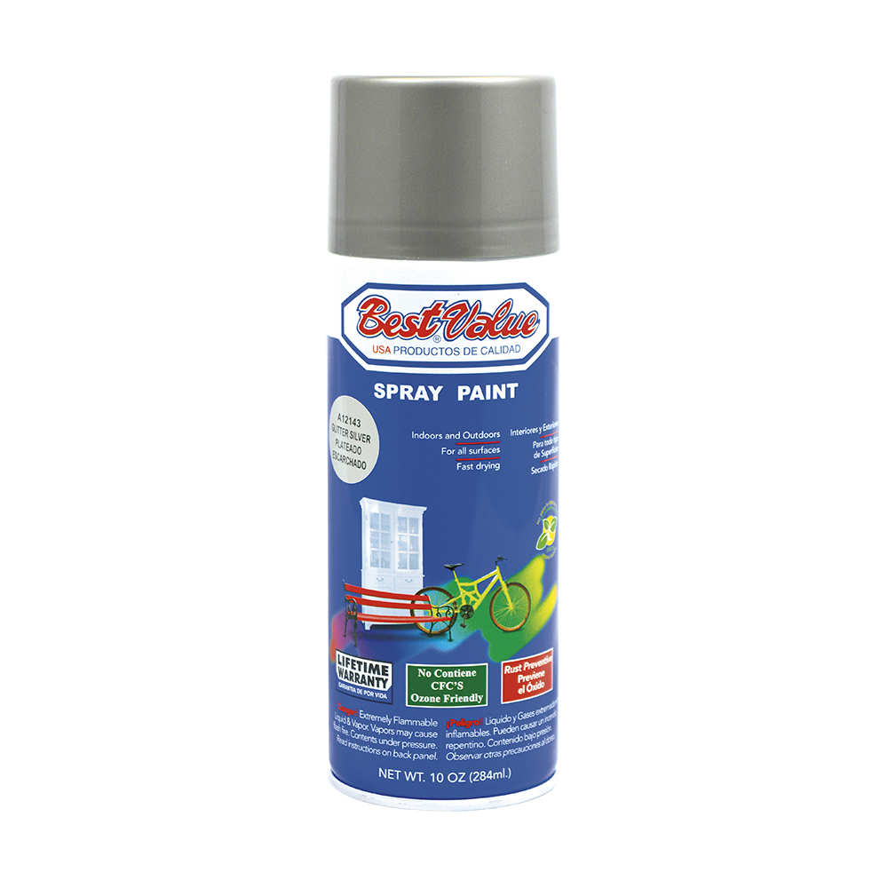 [A12143] Pintura Spray Plateado Escarchado. Plateado. 10 Oz. (en Spray)