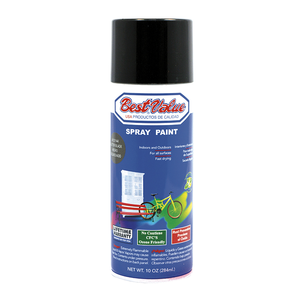 [A12144] Pintura Spray Negro Escarchado. Negro. 10 Oz. (en Spray)