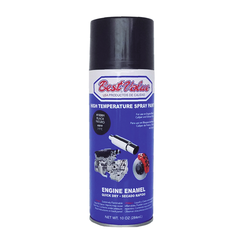 [A12201] Pintura Spray Alta Temp Negro. 10 Oz. (en Spray)