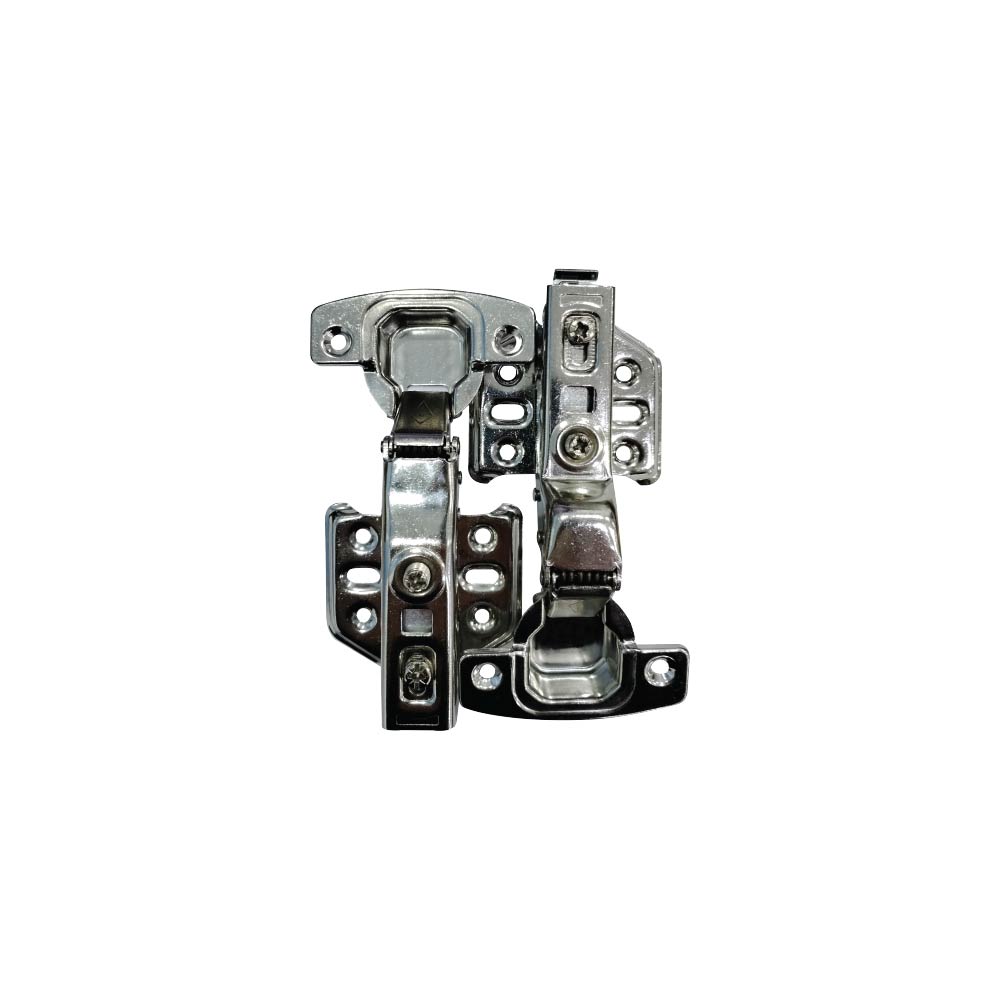 [F01013] Bisagra Hidraulica 5 Curva Amplia Cromado. Acero Inoxidable.