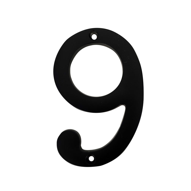 [F01149] Numero 9 Para Puerta Negro 4. Mate.