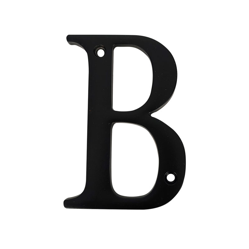 [F01151] Letra B Para Puerta Negro 4. Mate.
