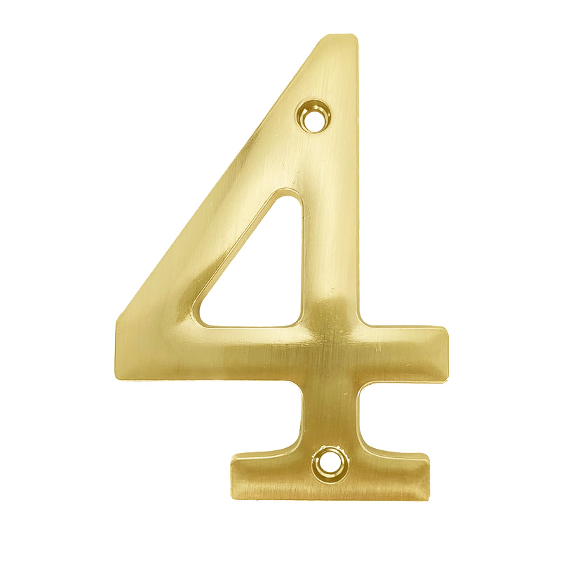 [F01164] Numero 4 Para Puerta Satinado 4. Satinado.