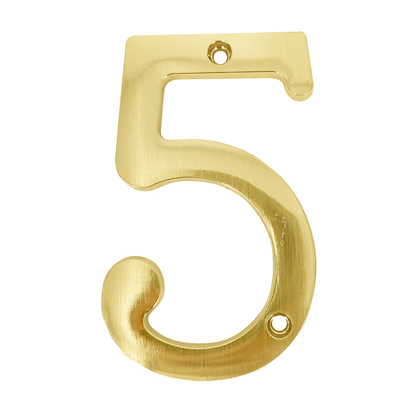 [F01165] Numero 5 Para Puerta Satinado 4. Satinado.