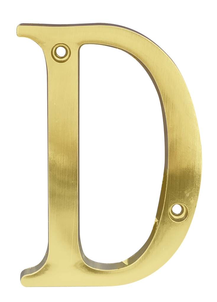 [F01173] Letra D Para Puerta Satinado 4. Satinado.