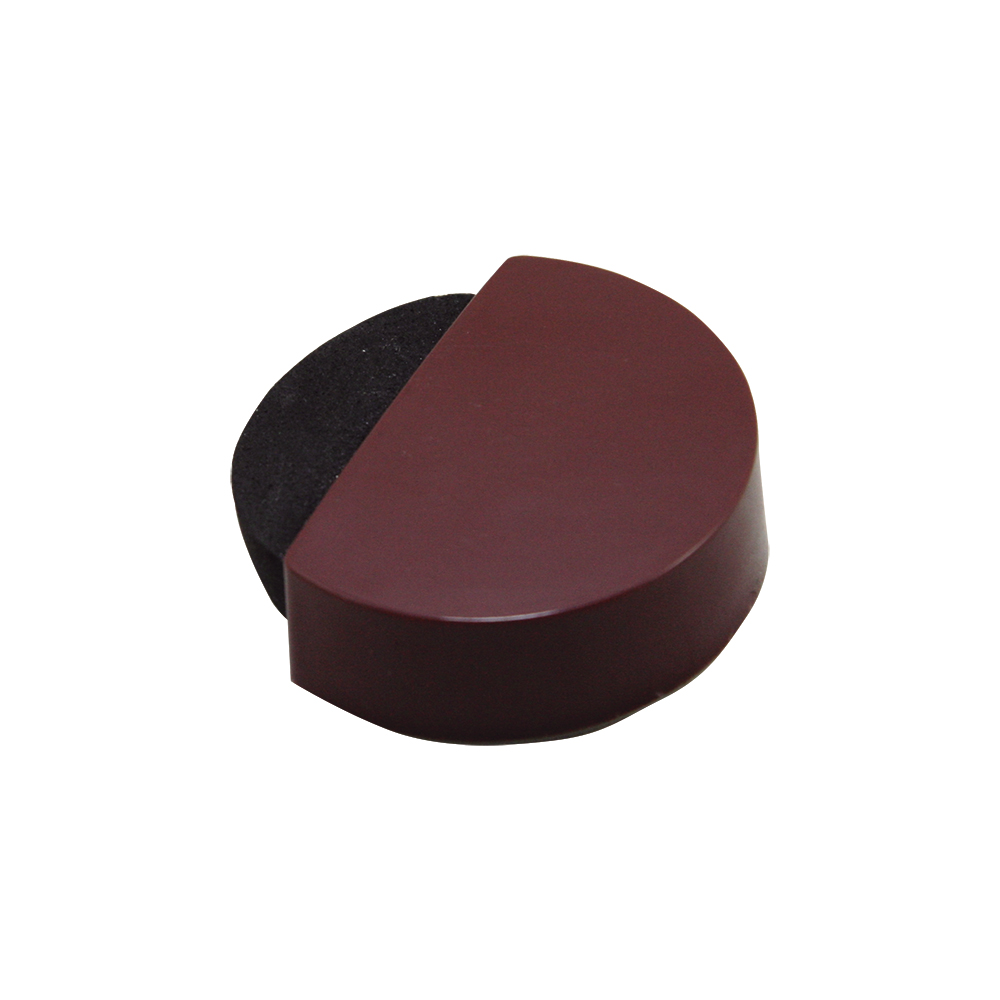[F01202] Tope Para Puerta Media Luna Abs Chocolate. Marron. 1-7/8