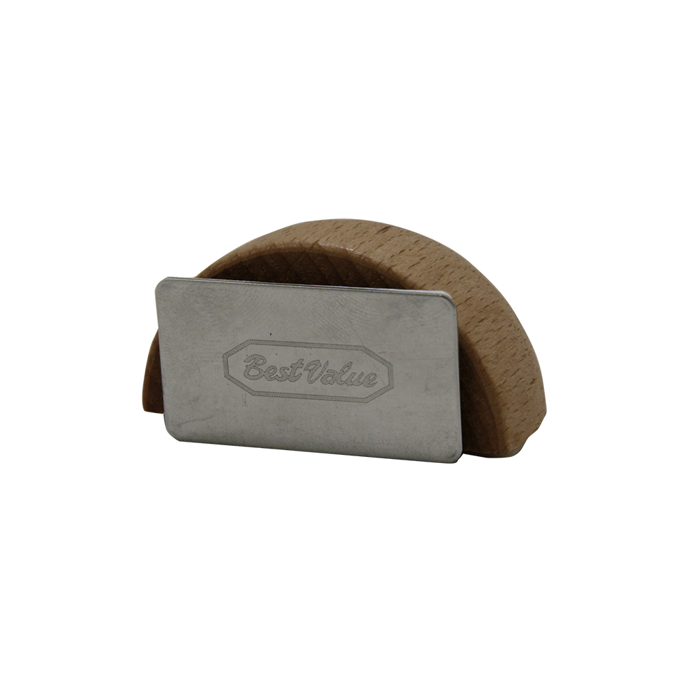 [F01210] Tope Para Puerta Media Luna Magnet Madera Roble. De 1-6/8 X 1-1/4