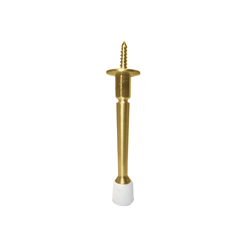 [F01224] Tope Para Puerta Fijo Dorado. 3-1/2