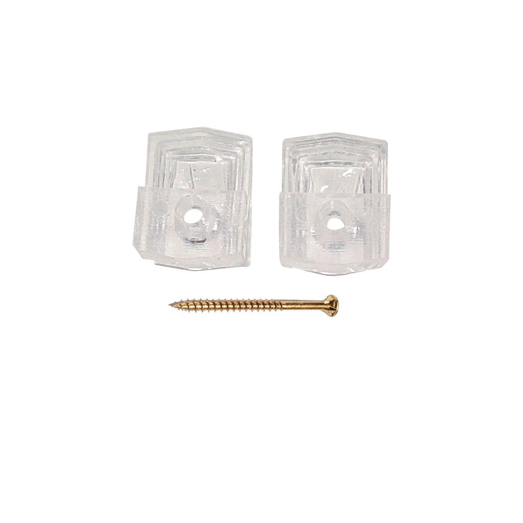 [F01435] Ganchos Para Espejo 1/4 Bestvalue(6pcs). Transparente.