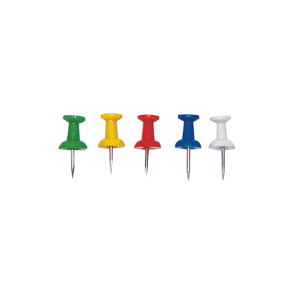 [F01438] Sujetadores Plasticos Pushpin(30pcs). Colores Surtidos. 30 Pzas