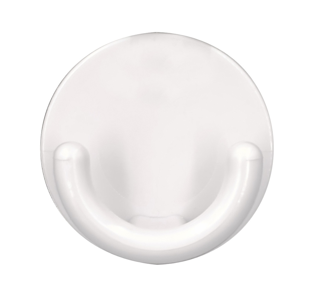 [F01495W] Gancho Plastico Con Adhesivo Blanco. 2kg