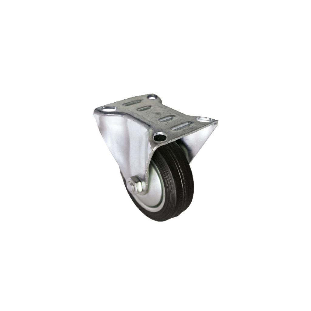 [F01532] Rodaja Industrial Plato Fijo 5. Negro. 5