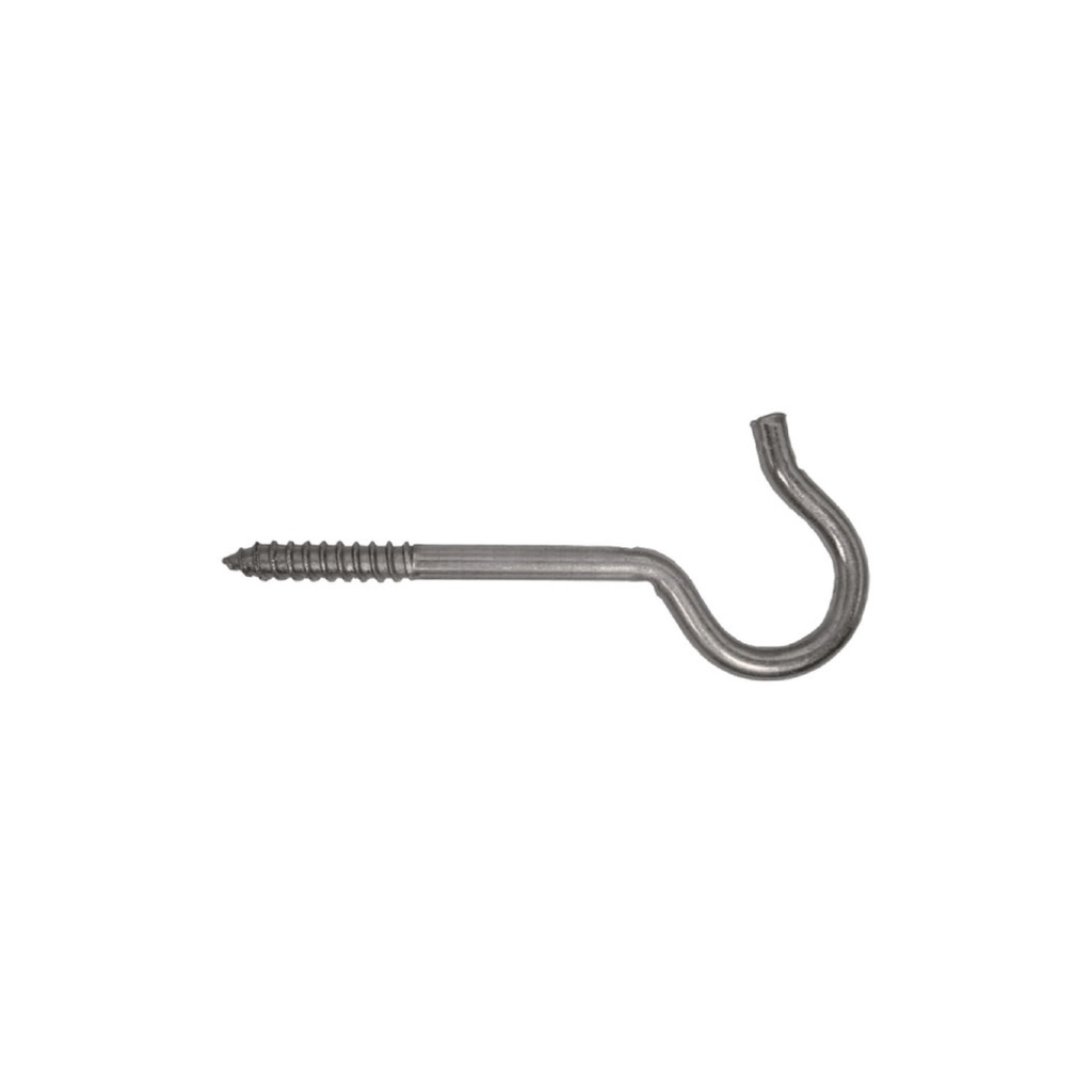 [F01814] Gancho Plateado 5/16 X 4-1/4 (2pcs). Galvanizado. 5