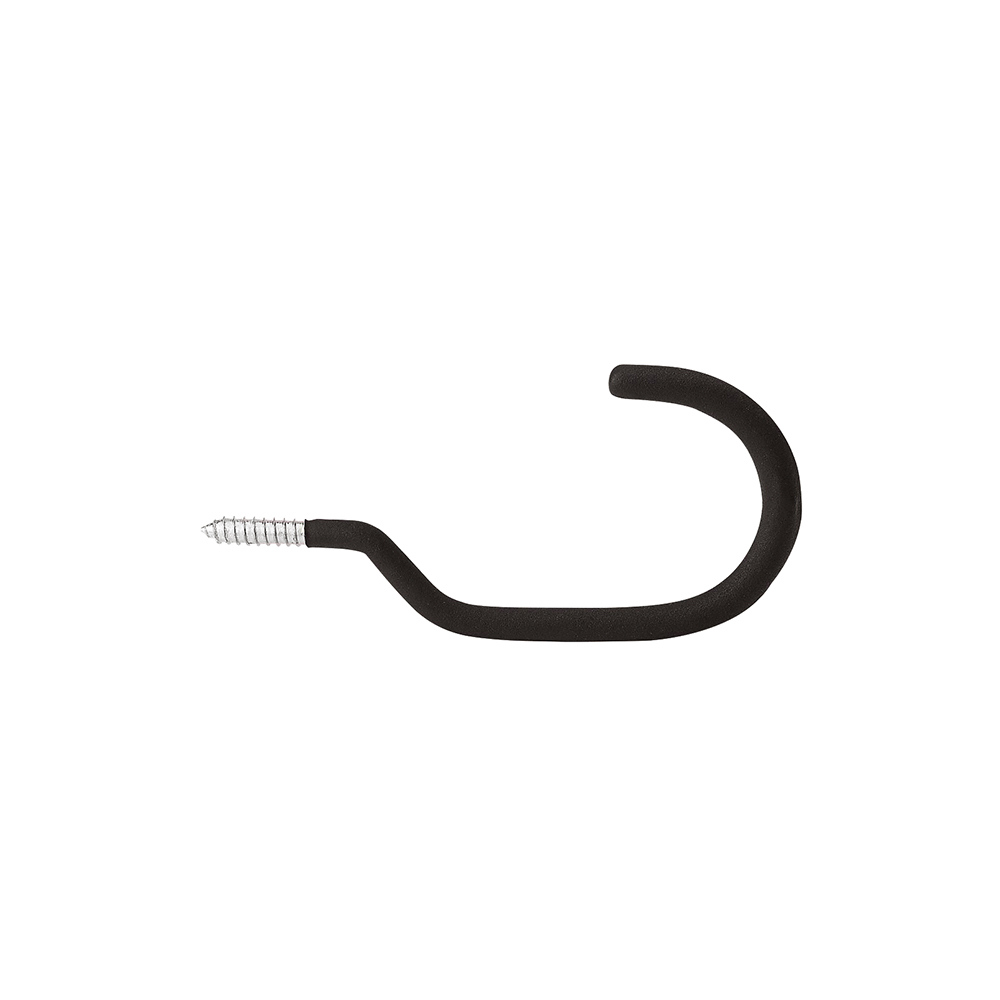 [F01831] Gancho Para Almacenaje Curvo (2 Pzas). Negro. 5-7/8