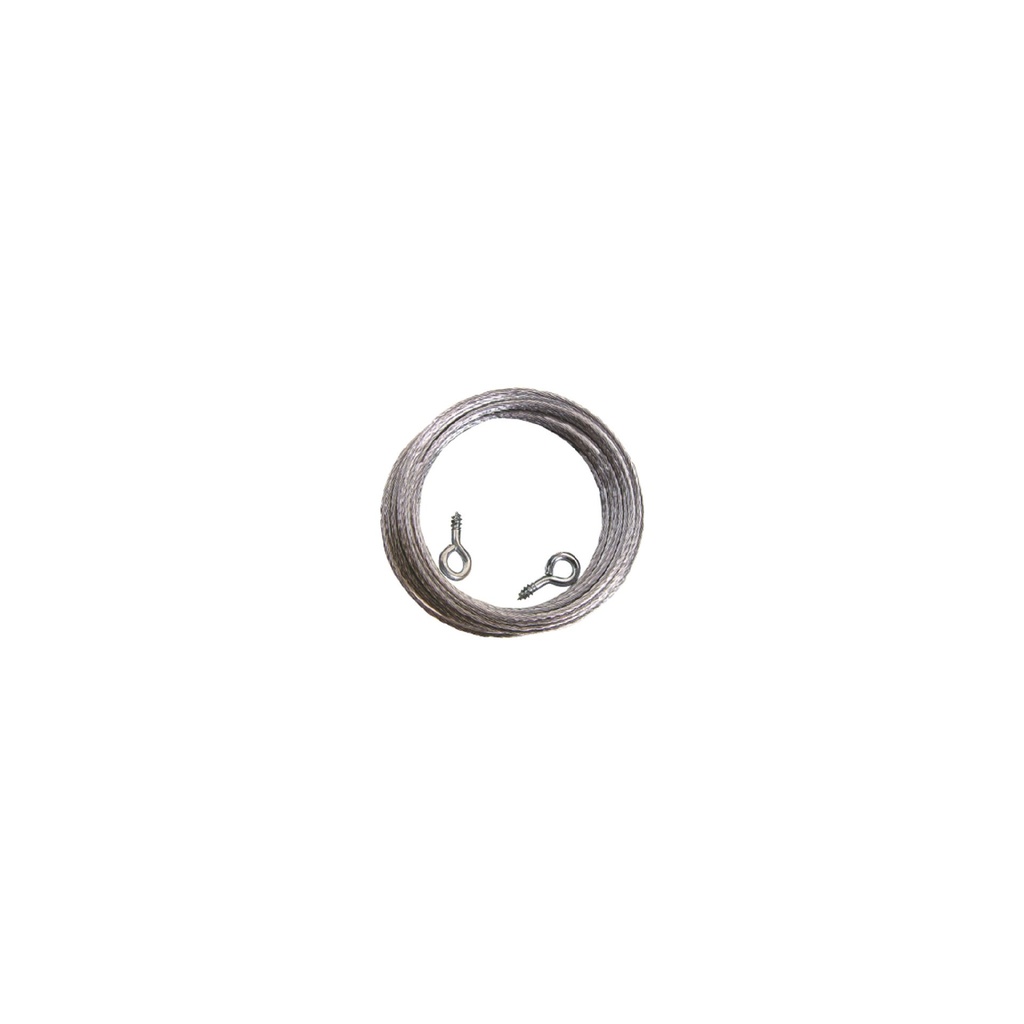 [F01850] Kit Para Colgar Cuadro (alambre 15'). Plateado. 15 Pies