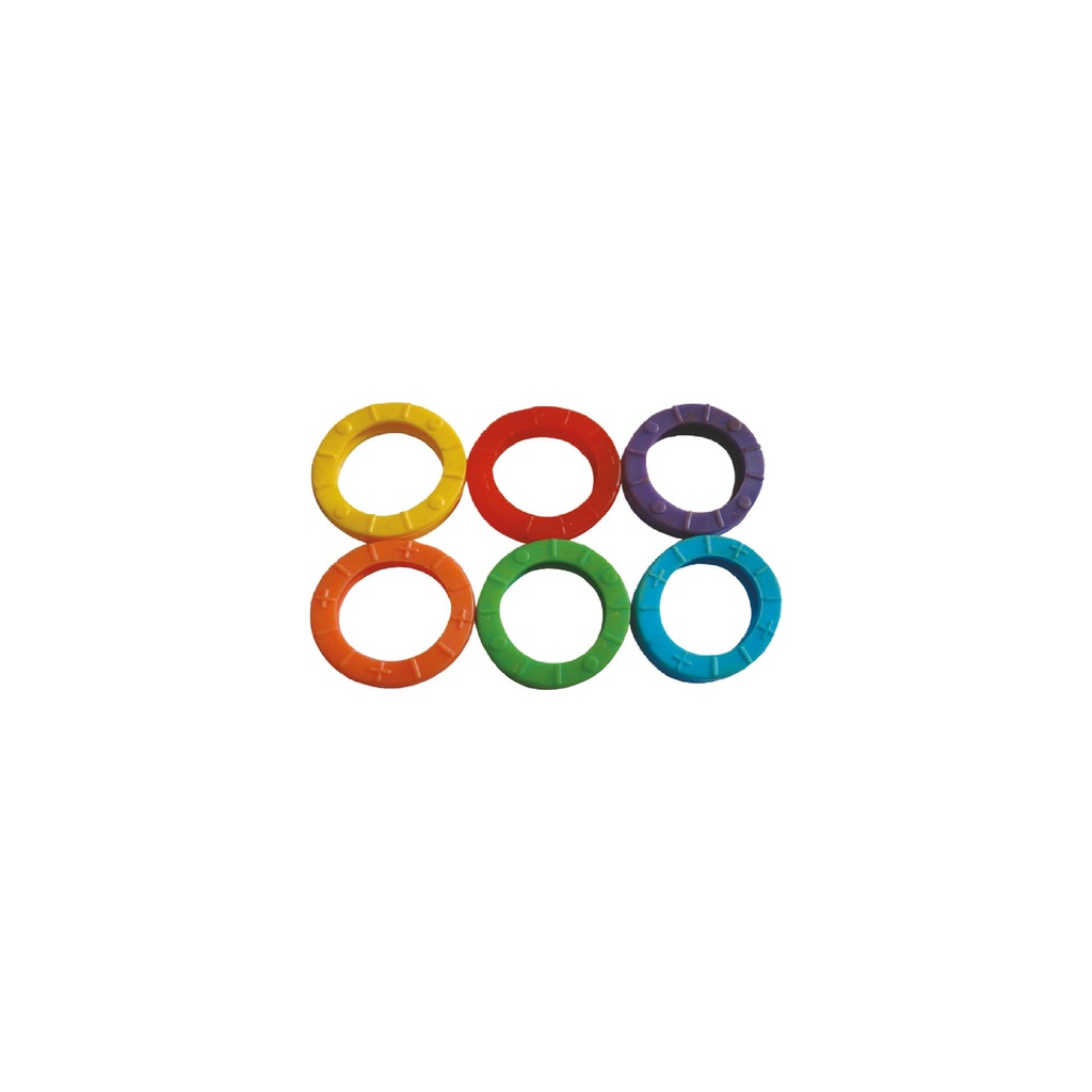 [F01907] Distintivos Plasticos Para Llaves (6pcs). Colores Surtidos. 6 Pzas