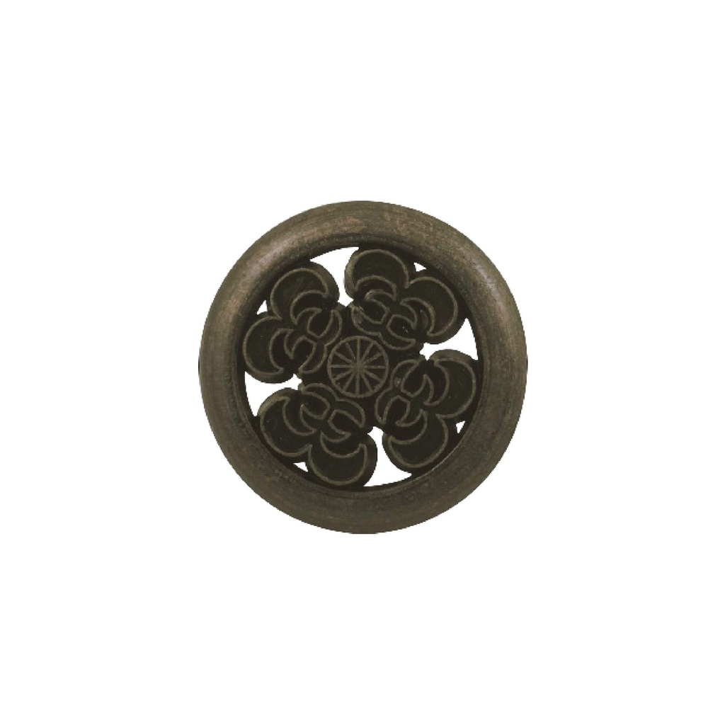 [F01B0101] Tirador Redondo Antique Brass. Bronceado. 1-1/2
