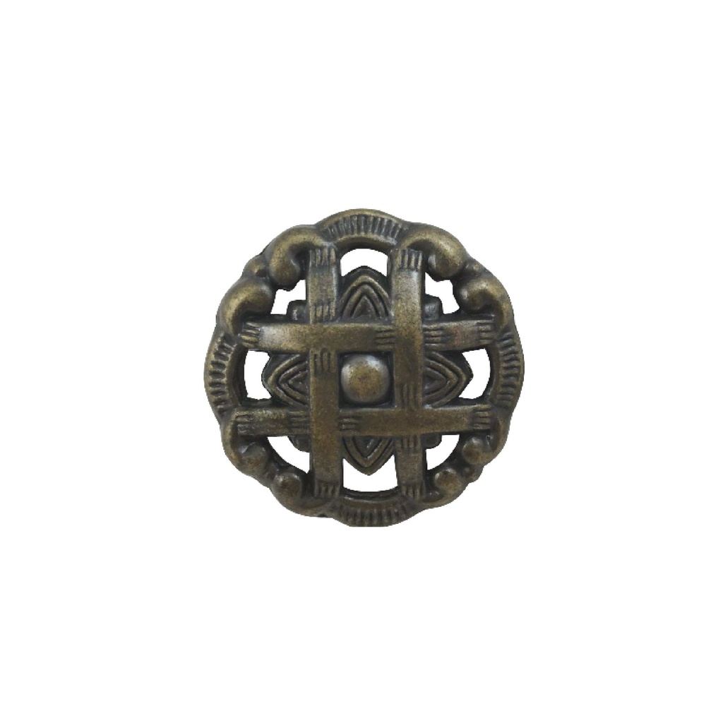 [F01B0102] Tirador Redondo Antique Brass 102. Bronceado. 1-1/2