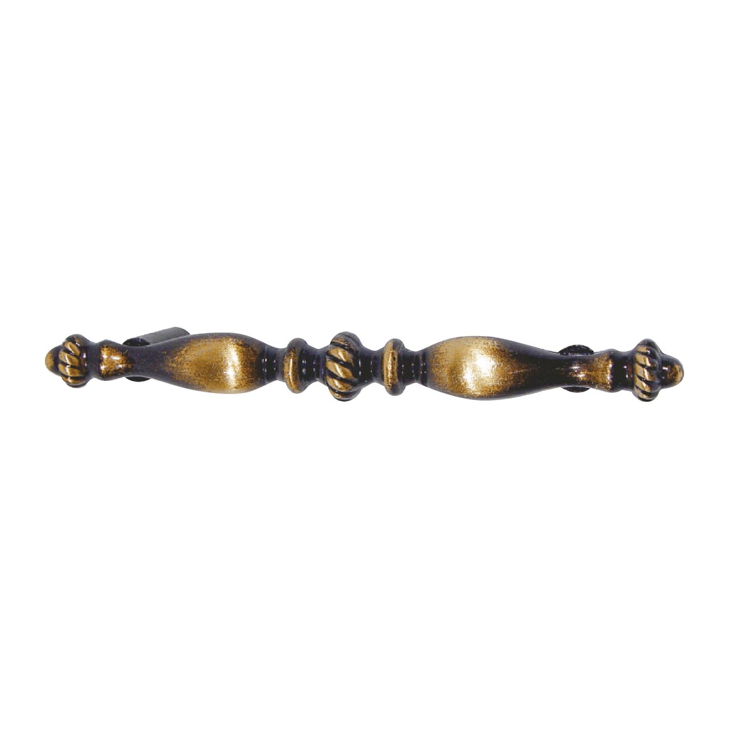 [F01B0108] Tirador De 3 Antique Brass 108. Bronceado.