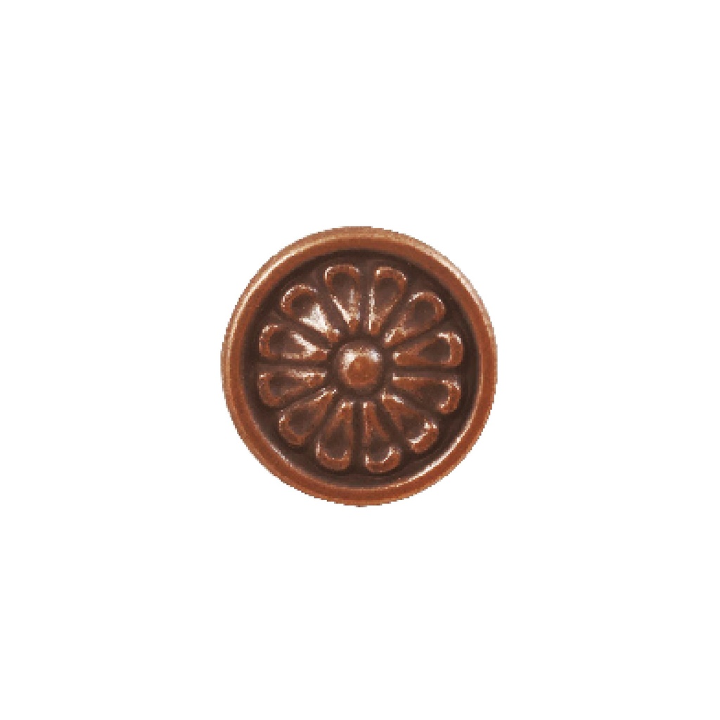 [F01B0122] Tirador Redondo Antique Copper 122. Cobrizado. 1-1/4