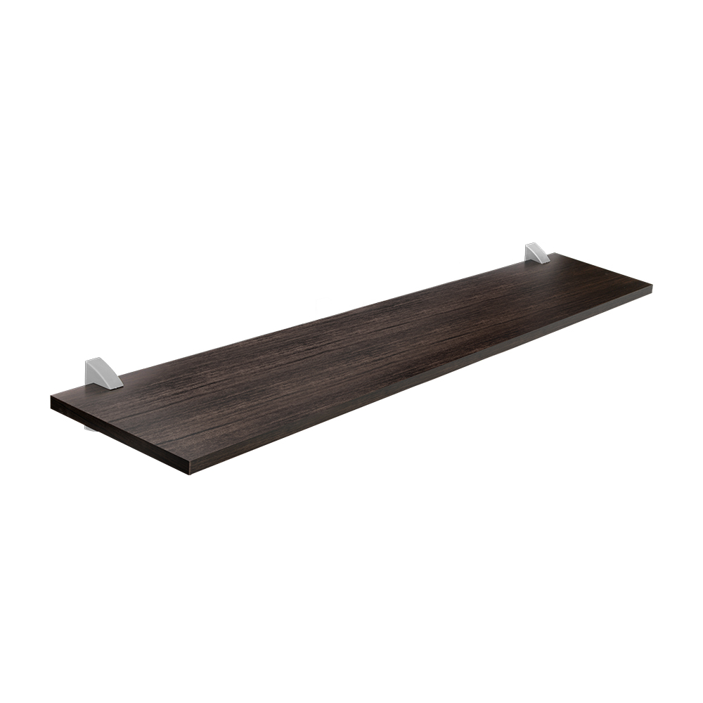 [F02016] Repisa Recta 1. 5x25x100cm Choco Con S Gris