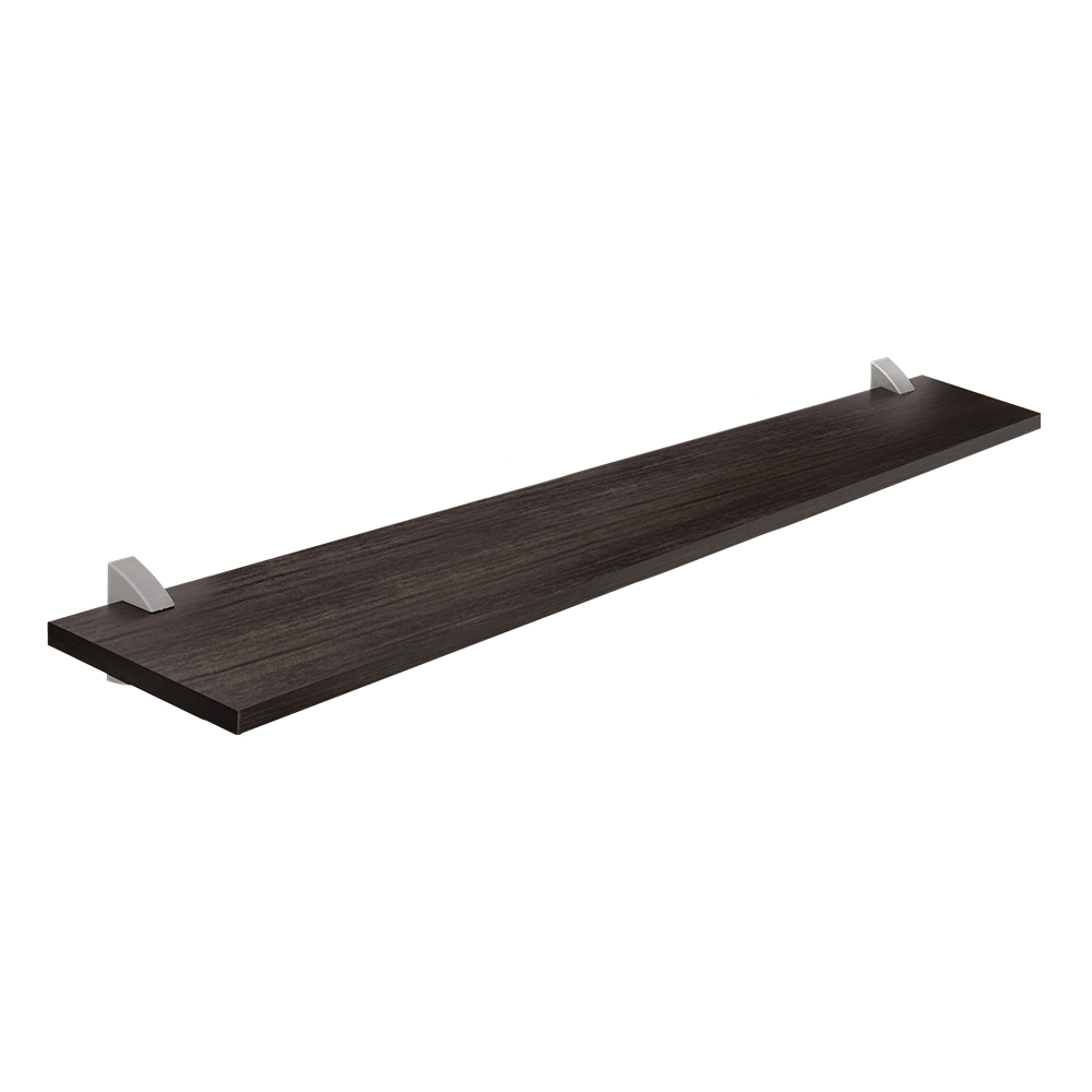 [F02017] Repisa Recta 1. 5x20x100cm Choco Con S Gris