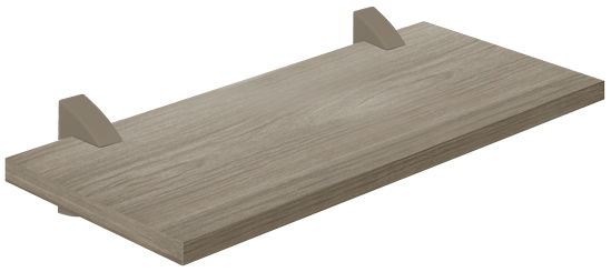 [F02019] Repisa Recta 1. 5x25x60cm Roble Miel Con S Beige. Miel.