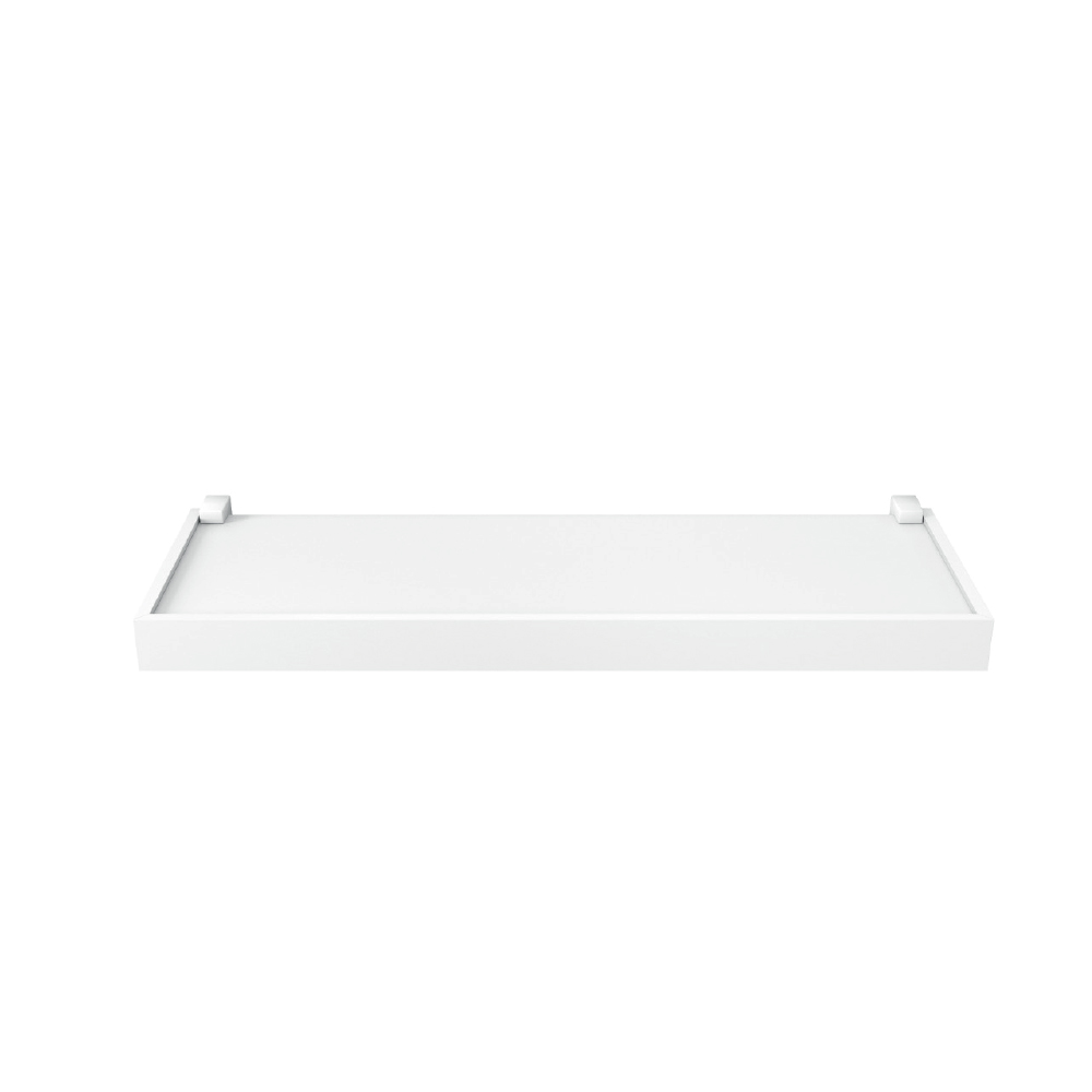 [F02020] Repisa Duetto 1,5x20x40cm Blanco Borde Blanco. Blanco/blanco. 1. 5x20x40cm