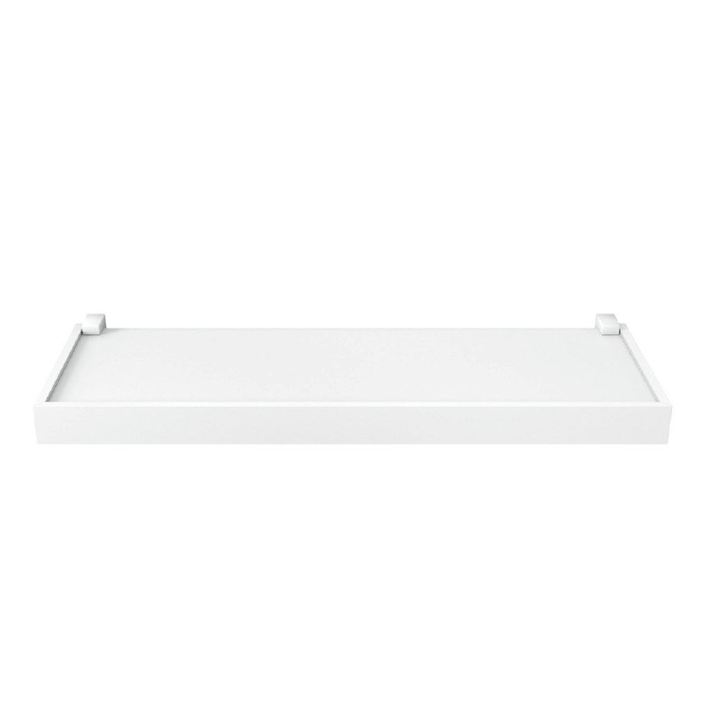[F02021] Repisa Duetto 1,5x20x60cm Blanco Borde Blanco. Blanco/blanco. 1. 5x20x60cm
