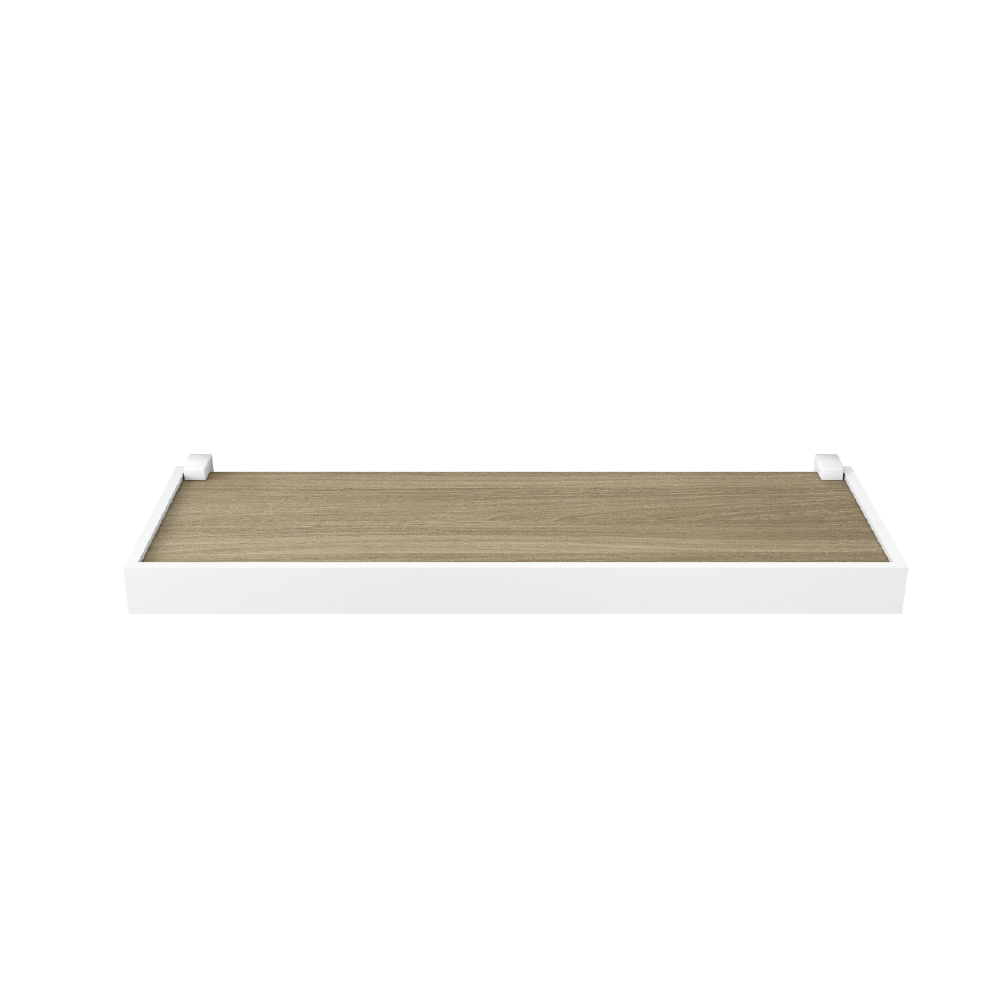 [F02022] Repisa Duetto 1,5x20x40cm Roble Miel Borde Blanco. Miel/blanco. 1. 5x20x40cm