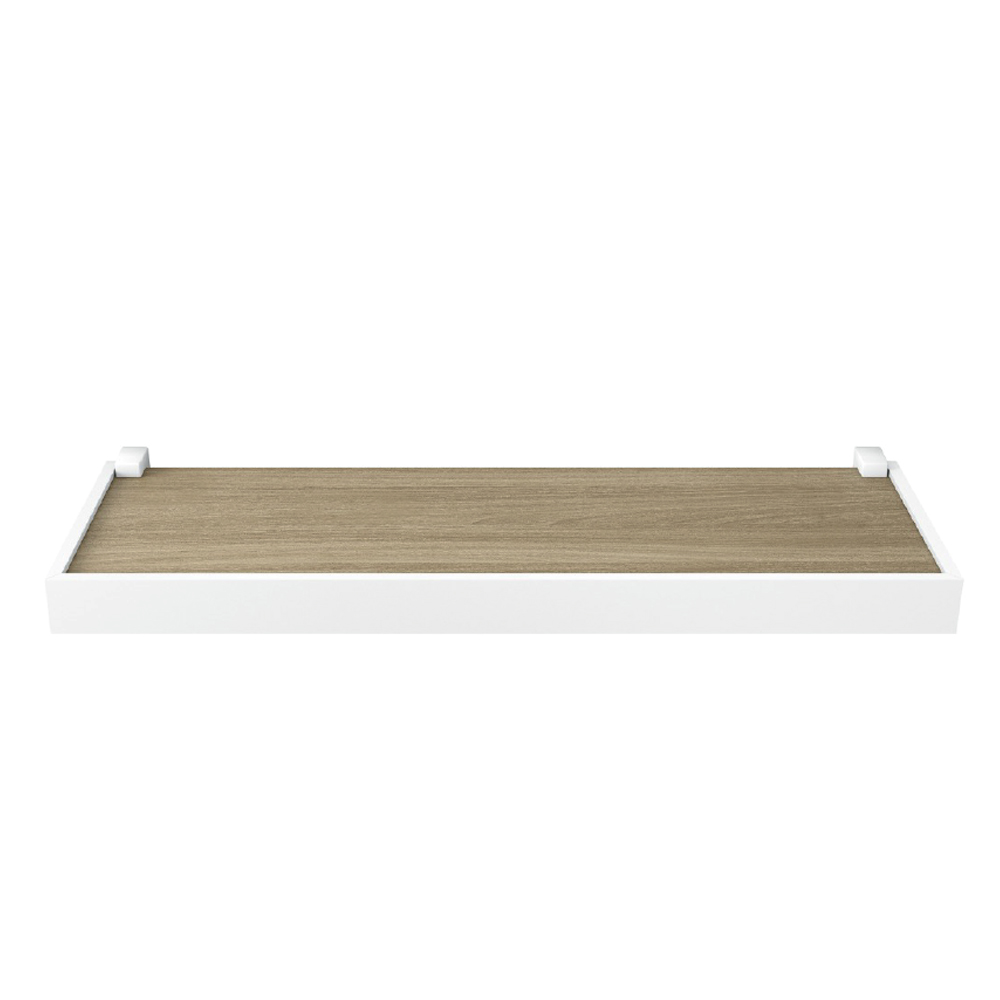 [F02023] Repisa Duetto 1,5x20x60cm Roble Miel Borde Blanco. Miel/blanco. 1. 5x20x60cm