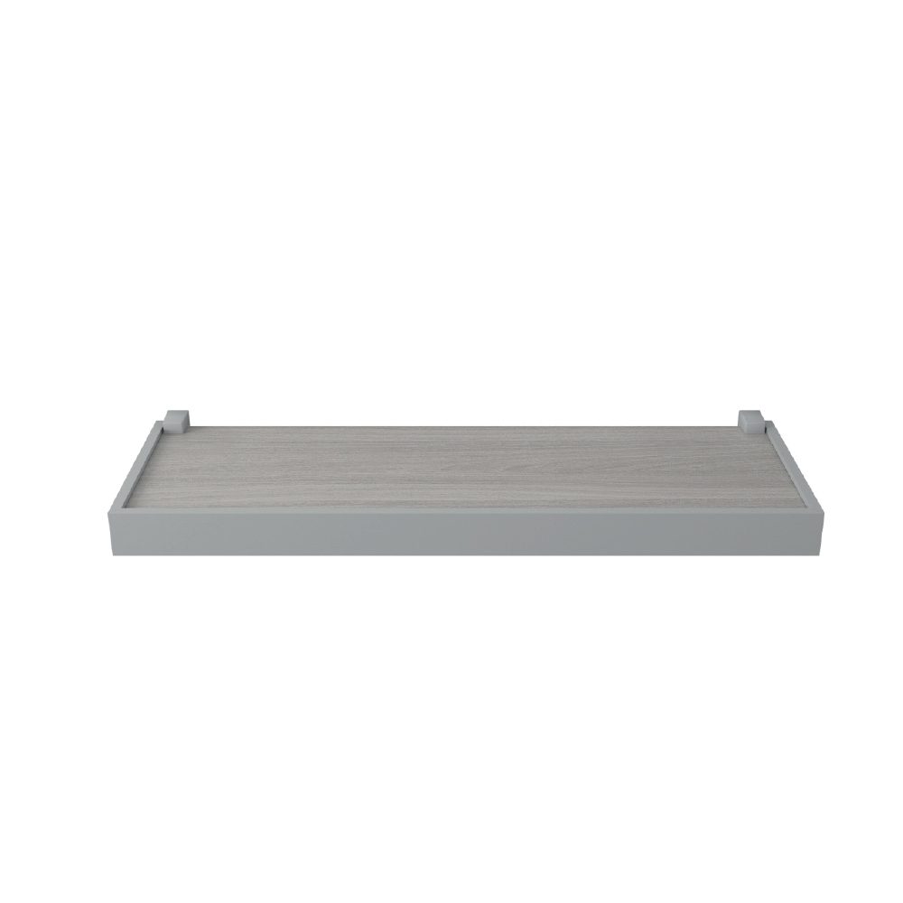 [F02028] Repisa Duetto 1,5x20x40cm Gris Borde Gris. Gris/gris. 1. 5x20x40cm