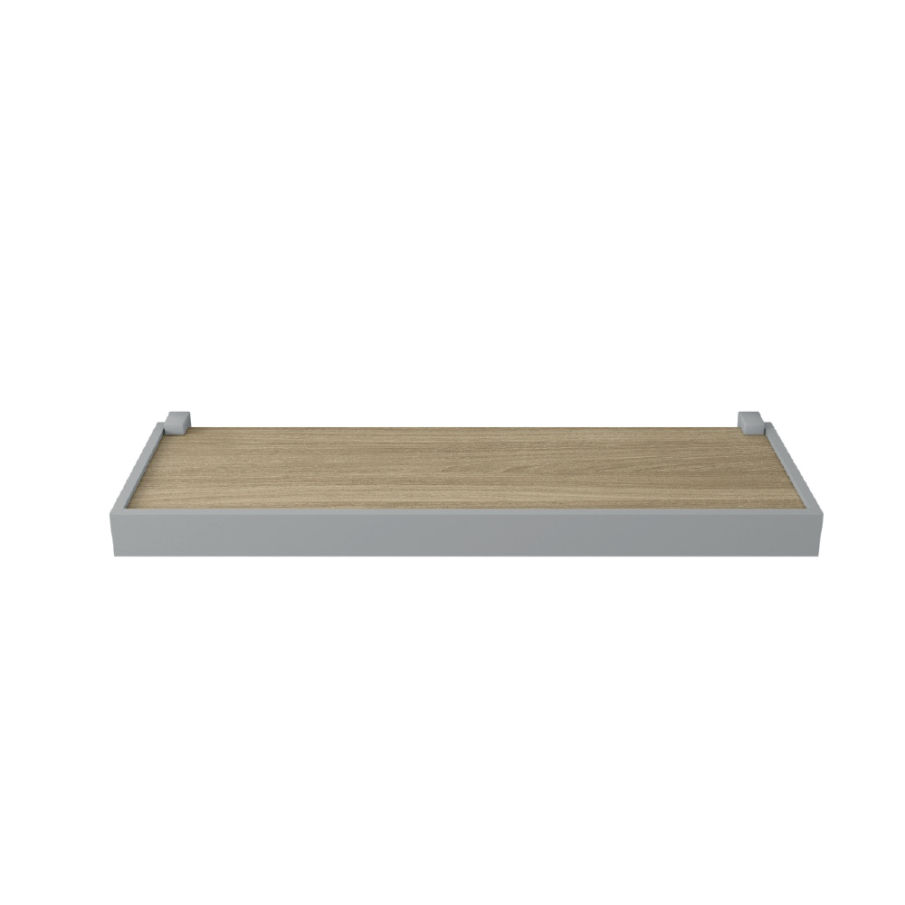 [F02030] Repisa Duetto 1,5x20x40cm Roble Miel Borde Gris. Miel/gris. 1. 5x20x40cm